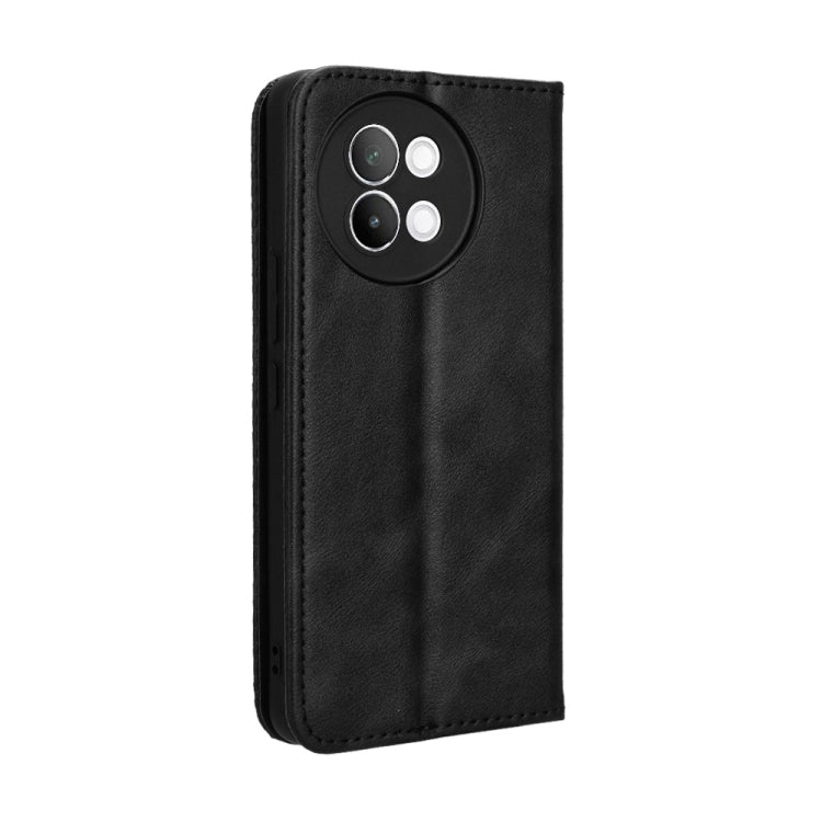 Custodia in pelle con fibbia magnetica per Vivo Y17s e modelli compatibili