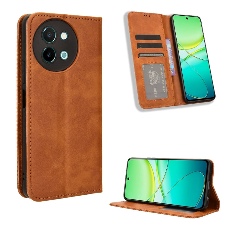 Custodia in pelle con fibbia magnetica per Vivo S19 5G