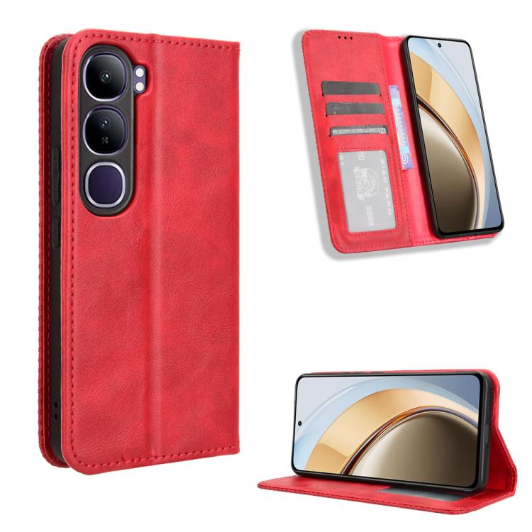 Custodia in pelle con fibbia magnetica per Vivo V40 Lite 4G/5G