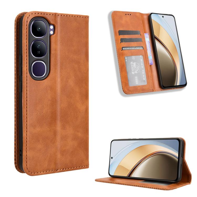 Custodia in pelle con fibbia magnetica per Vivo V40 Lite 4G/5G