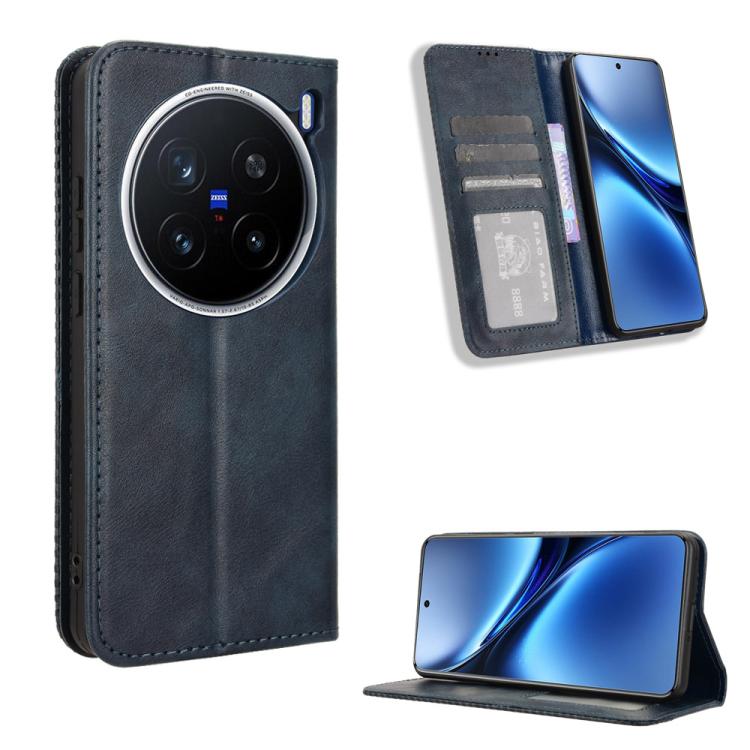 Custodia in pelle con fibbia magnetica per Vivo V40 Lite 4G/5G