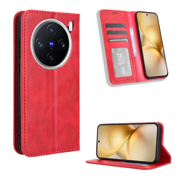 Custodia in pelle con fibbia magnetica per Vivo V40 Lite 4G/5G