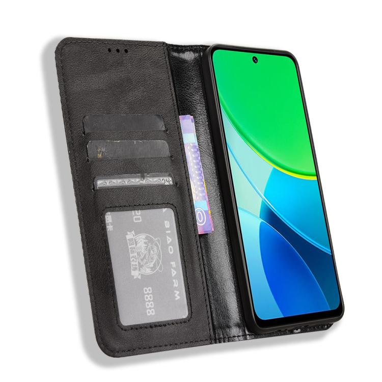 Custodia in pelle con fibbia magnetica per Vivo V40 Lite 4G/5G