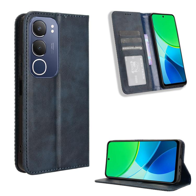 Custodia in pelle con fibbia magnetica per Vivo V40 Lite 4G/5G