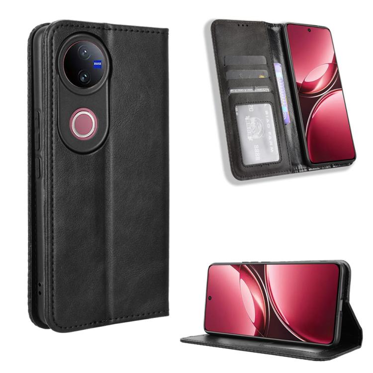 Custodia in pelle con fibbia magnetica per Vivo Y04 4G e Y29s 5G