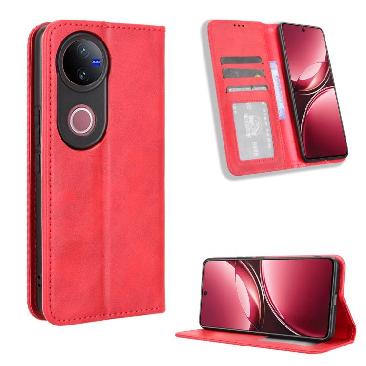 Custodia in pelle con fibbia magnetica per Vivo Y04 4G e Y29s 5G