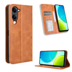 Custodia in pelle con fibbia magnetica per Vivo Y04 4G e Y29s 5G