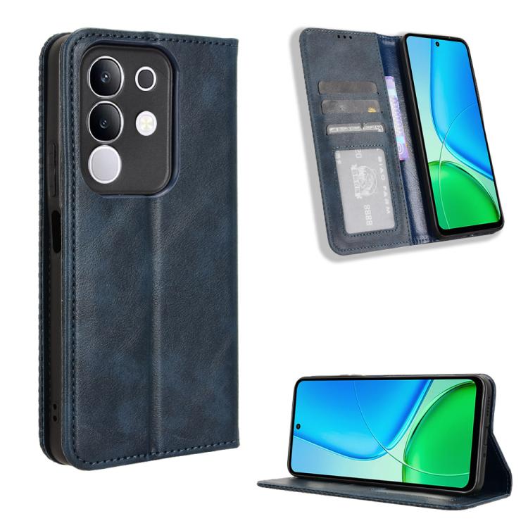 Custodia in pelle con fibbia magnetica per Vivo Y04 4G e Y29s 5G