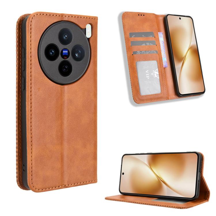 Custodia in pelle con fibbia magnetica per Vivo X200s 5G