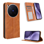 Custodia in pelle con fibbia magnetica per Vivo X300 e modelli compatibili