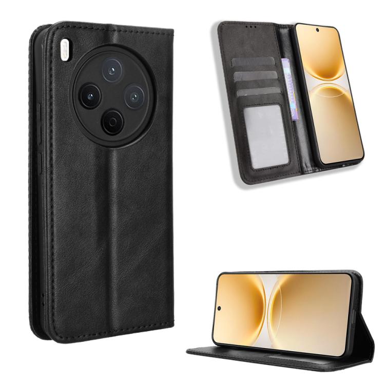 Custodia in pelle con fibbia magnetica per Vivo X300 e modelli compatibili