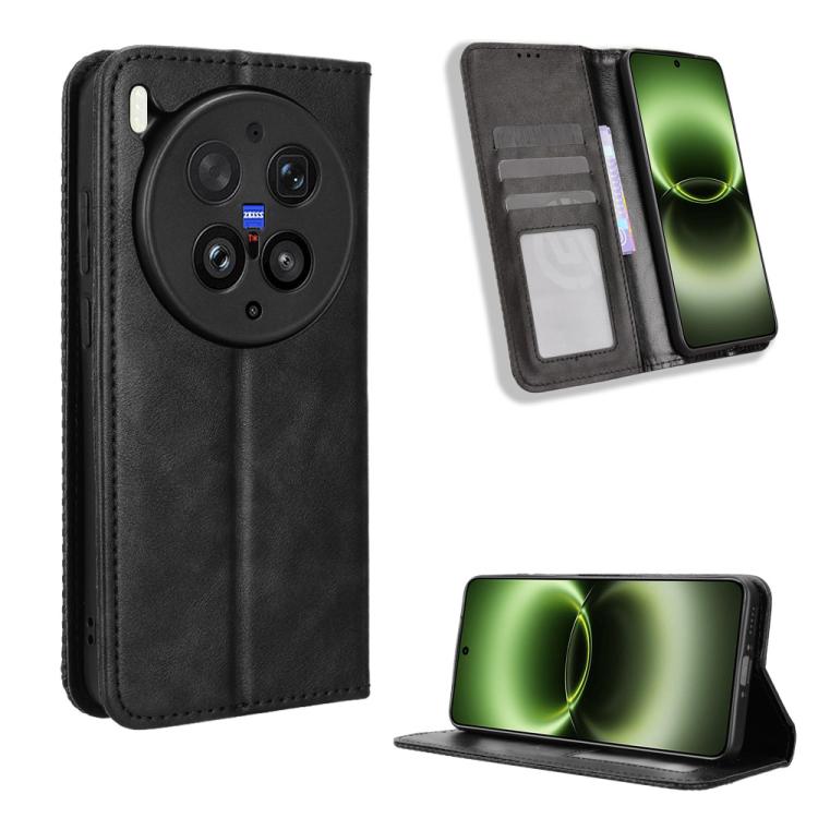 Custodia in pelle con fibbia magnetica per Vivo X300 e modelli compatibili