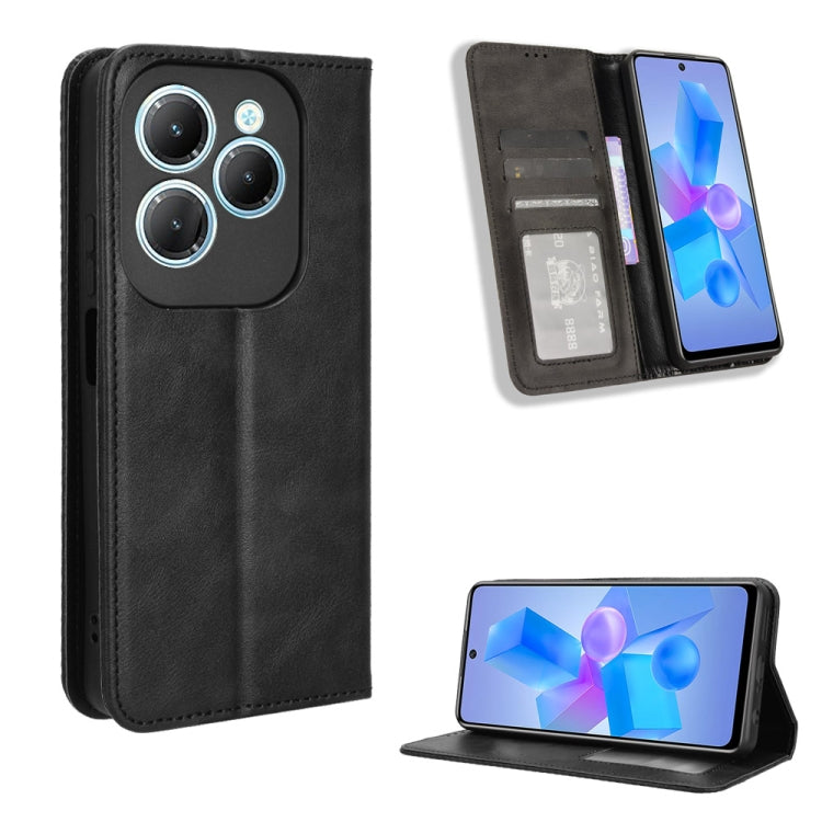 Custodia in pelle con fibbia magnetica per Infinix Hot 40 e modelli compatibili