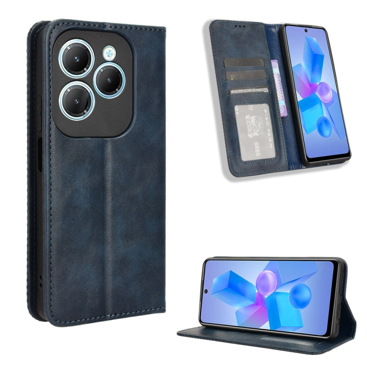Custodia in pelle con fibbia magnetica per Infinix Hot 40 e modelli compatibili