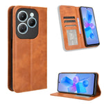 Custodia in pelle con fibbia magnetica per Infinix Hot 40 e modelli compatibili
