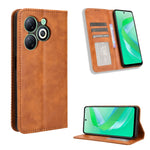 Custodia in pelle con fibbia magnetica per Infinix Hot 40 e modelli compatibili