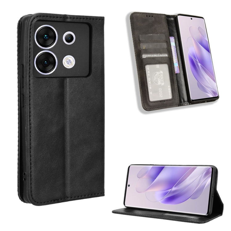 Custodia in pelle con fibbia magnetica per Infinix Hot 40 e modelli compatibili