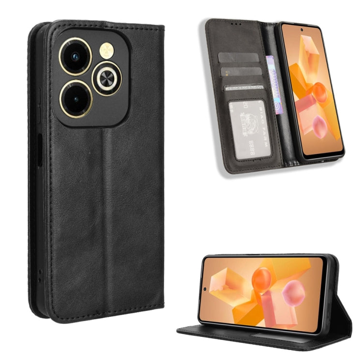 Custodia in pelle con fibbia magnetica per Infinix Hot 40 e modelli compatibili