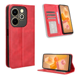 Custodia in pelle con fibbia magnetica per Infinix Hot 40 e modelli compatibili