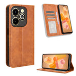 Custodia in pelle con fibbia magnetica per Infinix Hot 40 e modelli compatibili
