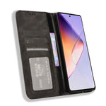 Custodia in pelle con fibbia magnetica per Infinix Hot 40 e modelli compatibili