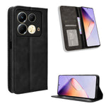 Custodia in pelle con fibbia magnetica per Infinix Hot 40 e modelli compatibili