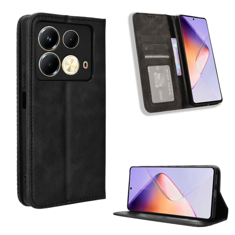 Custodia in pelle con fibbia magnetica per Infinix Hot 40 e modelli compatibili