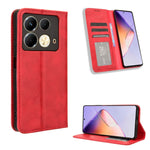 Custodia in pelle con fibbia magnetica per Infinix Hot 40 e modelli compatibili