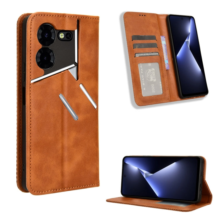 Custodia in pelle con fibbia magnetica per Tecno Spark 20 4G