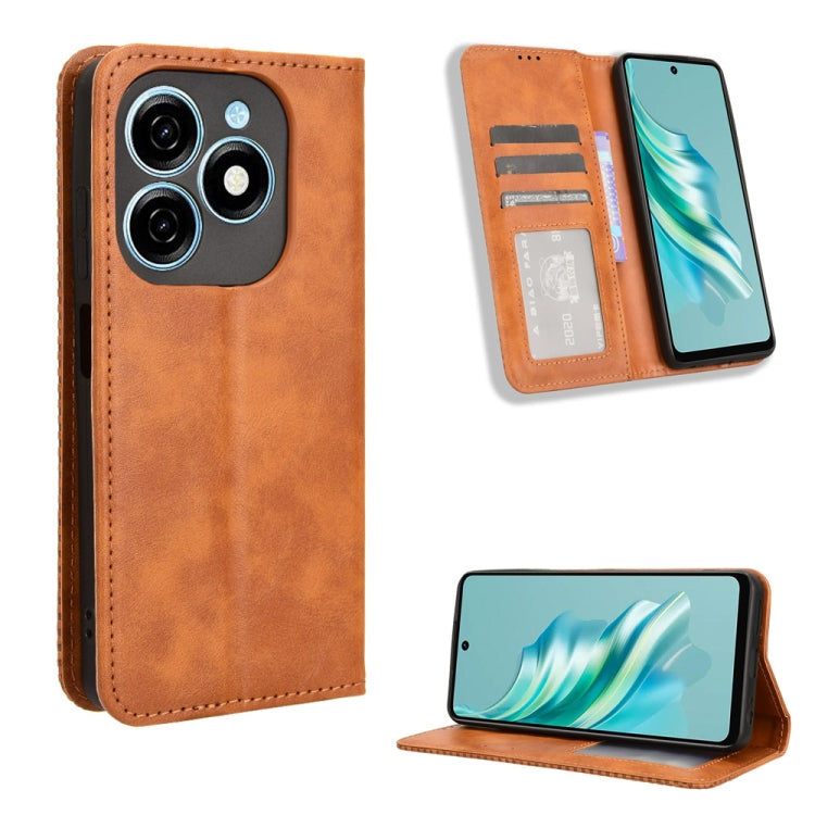 Custodia in pelle con fibbia magnetica per Tecno Spark 20 4G
