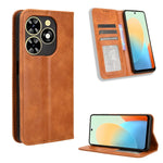 Custodia in pelle con fibbia magnetica per Tecno Spark 20 4G