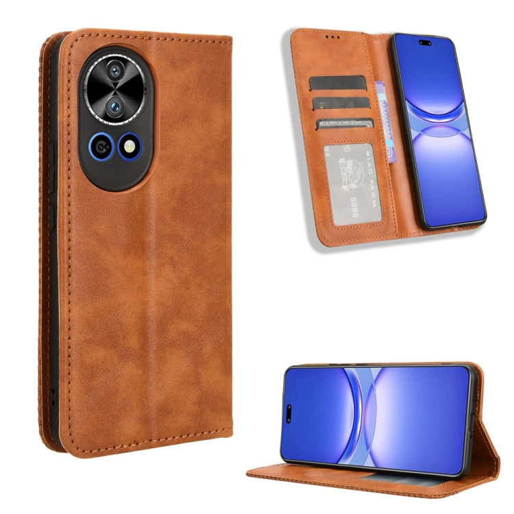 Custodia in pelle con fibbia magnetica per Huawei nova Y72 e Enjoy 70