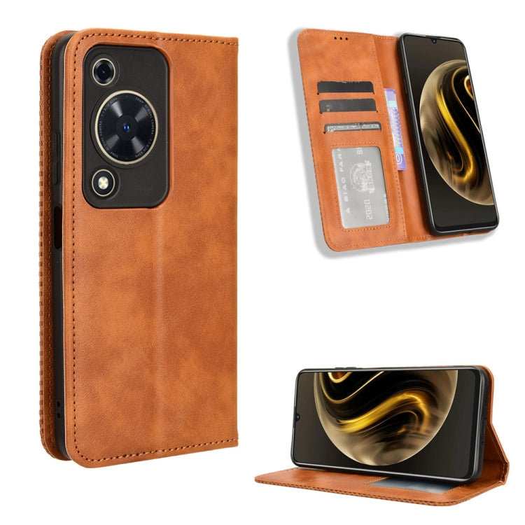 Custodia in pelle con fibbia magnetica per Huawei nova Y72 e Enjoy 70
