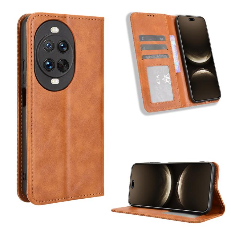 Custodia in pelle con fibbia magnetica per Huawei Pura 80 5G