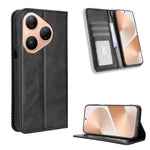 Custodia in pelle con fibbia magnetica per Huawei Pura 80 5G