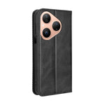 Custodia in pelle con fibbia magnetica per Huawei Pura 80 5G