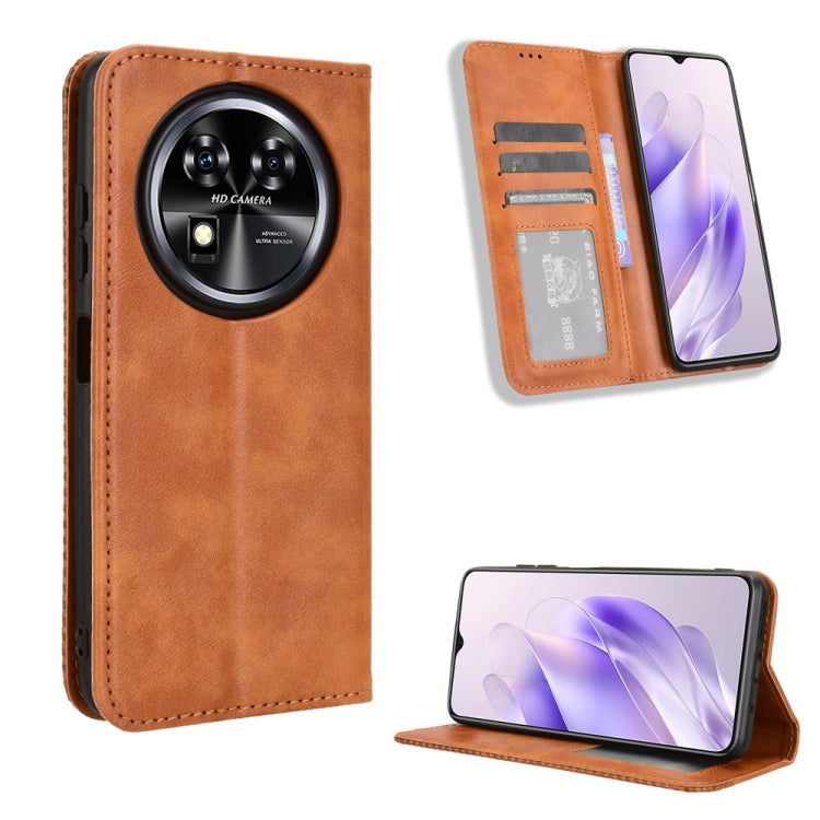Custodia in pelle con fibbia magnetica per Oukitel C50 e modelli compatibili