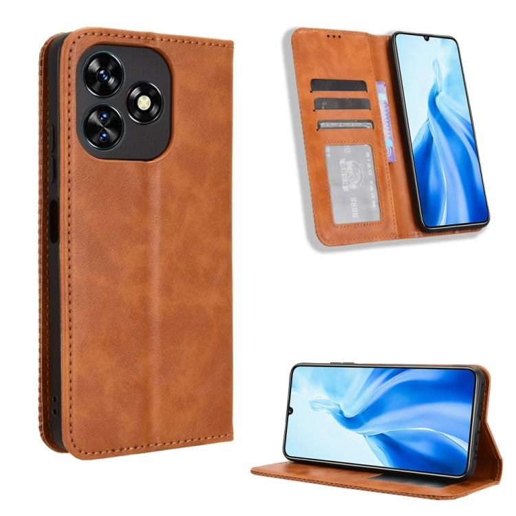 Custodia in pelle con fibbia magnetica per Oukitel C50 e modelli compatibili