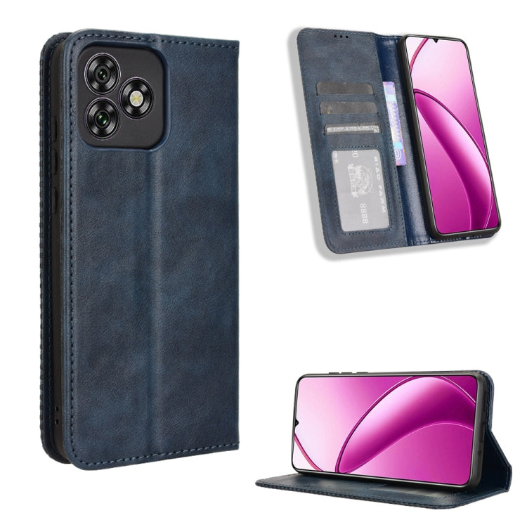 Custodia in pelle con fibbia magnetica per Oukitel C50 e modelli compatibili
