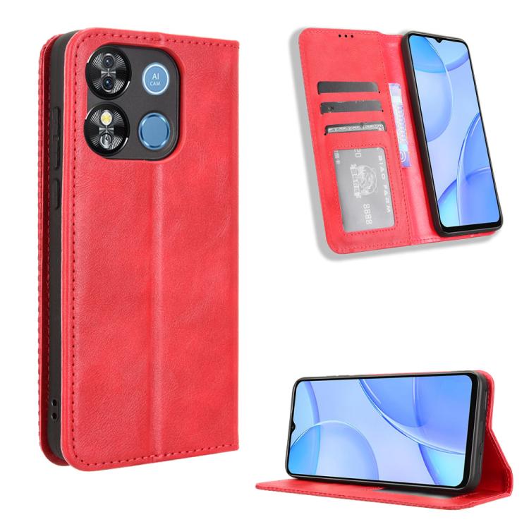 Custodia in pelle con fibbia magnetica per Oukitel C50 e modelli compatibili