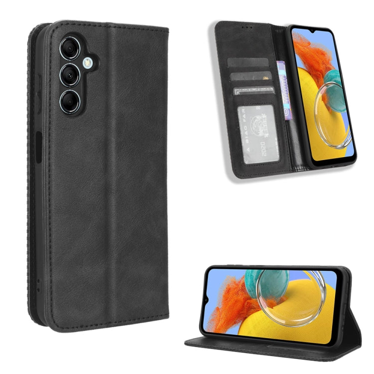 Custodia portafoglio in pelle con fibbia magnetica per smartphone