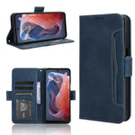 Custodia in pelle con slot per schede per Motorola Moto G34 e modelli