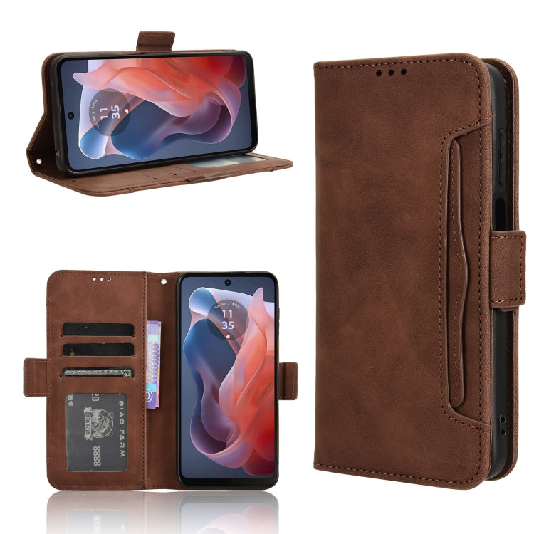 Custodia in pelle con slot per schede per Motorola Moto G34 e modelli