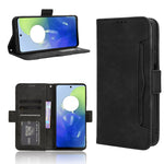 Custodia in pelle con slot per schede per Motorola Moto G64 5G e modelli