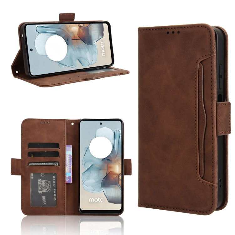 Custodia in pelle con slot per schede per Motorola Moto G64 5G e modelli