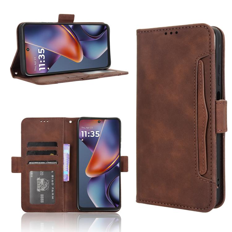 Custodia in pelle con slot per schede per Motorola Moto G05 e Moto E15