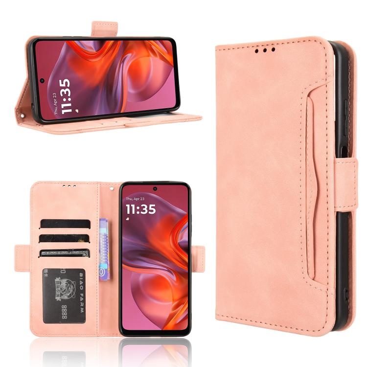 Custodia in pelle con slot per schede per Motorola Moto G05 e Moto E15