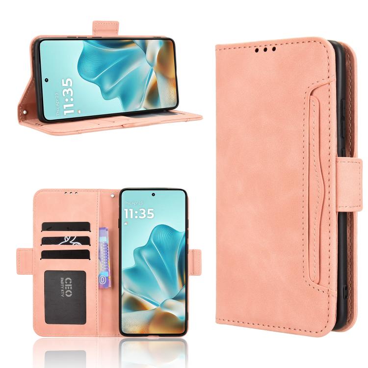 Custodia in pelle con slot per schede per Motorola Moto G05 e Moto E15