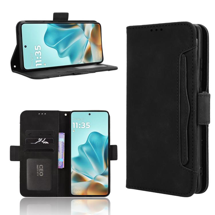 Custodia in pelle con slot per schede per Motorola Moto G05 e Moto E15