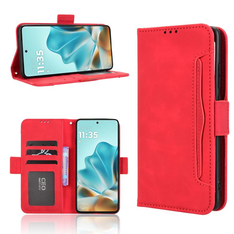 Custodia in pelle con slot per schede per Motorola Moto G05 e Moto E15